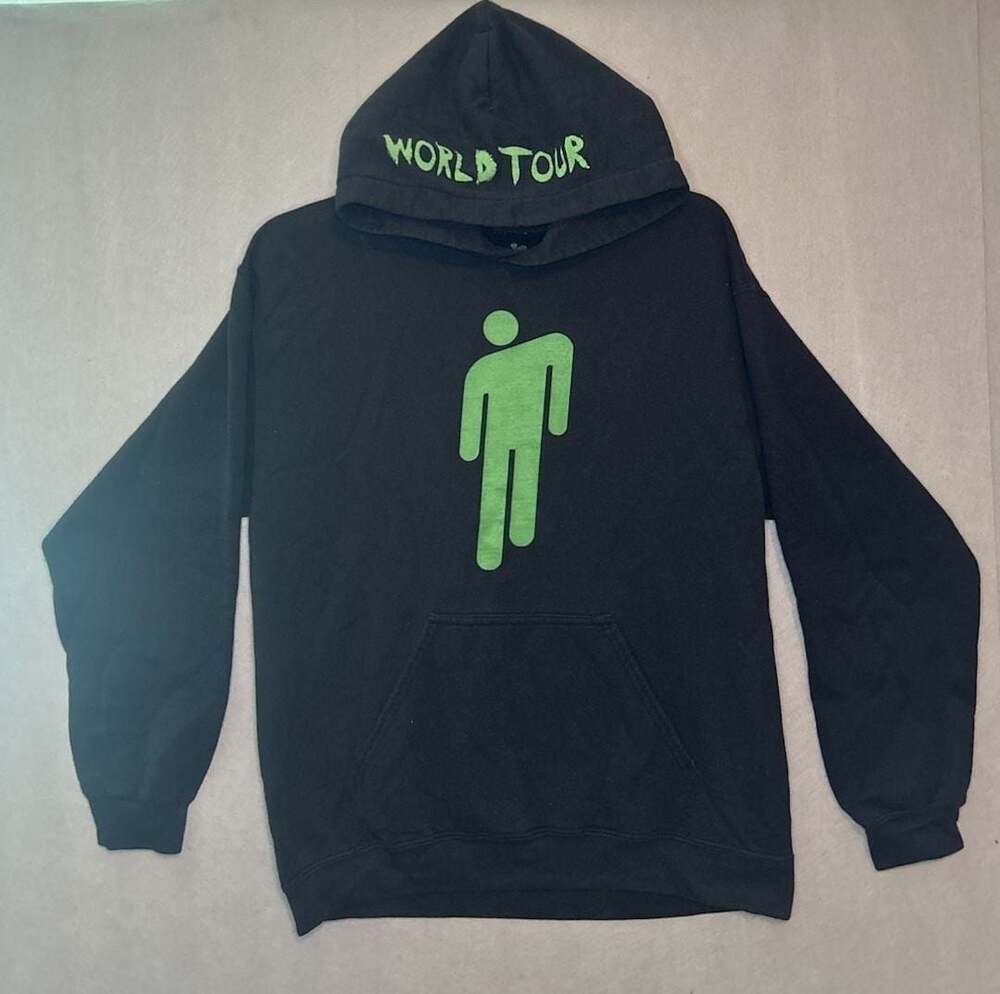 Billie Eilish 2019 World Tour Hoodie Sweatshirt Medium Black